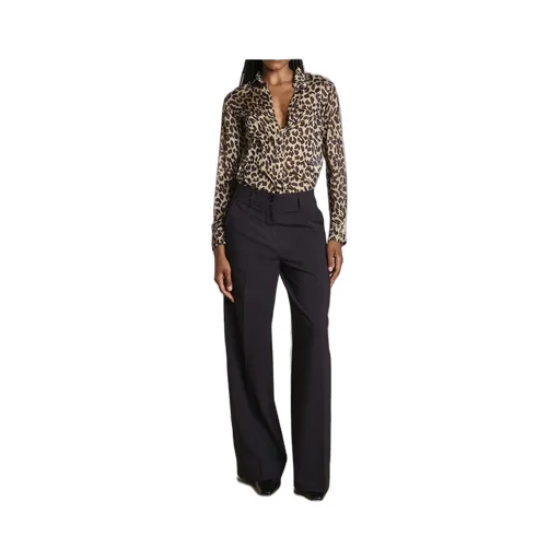 Wide-Leg Tied-Waist Trousers