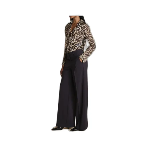 Wide-Leg Tied-Waist Trousers