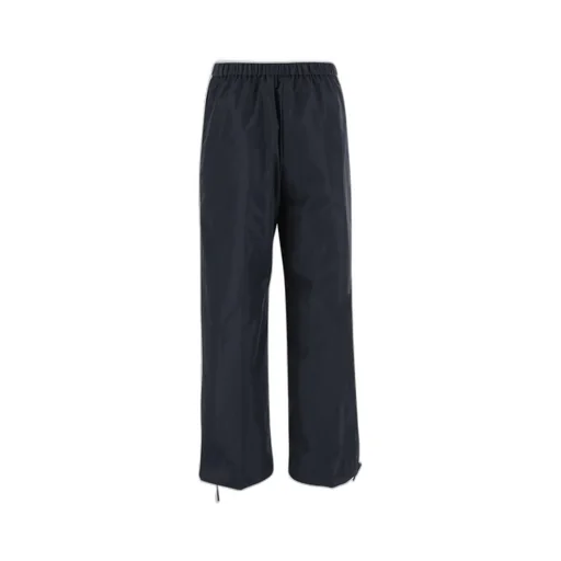 Elastic-Waist Straight-Leg Trousers