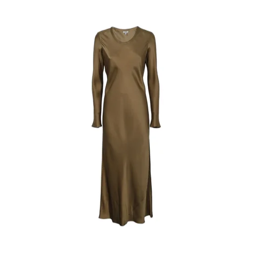 Satin Long-Sleeved Dress
