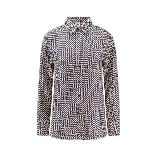 Pattern-Printed Long-Sleeved Shirt