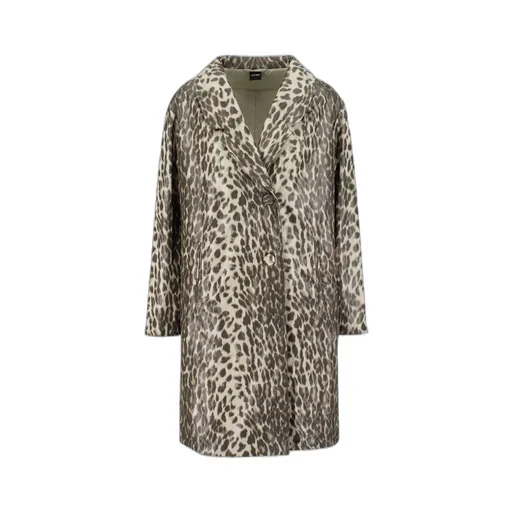 Leopard Print Nylon Coat