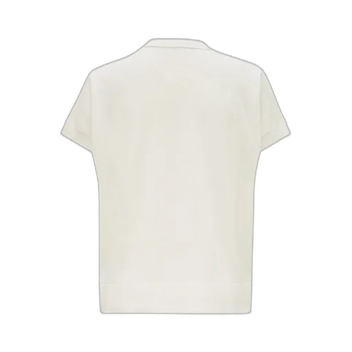 Split Neck Fine-Knit T-Shirt