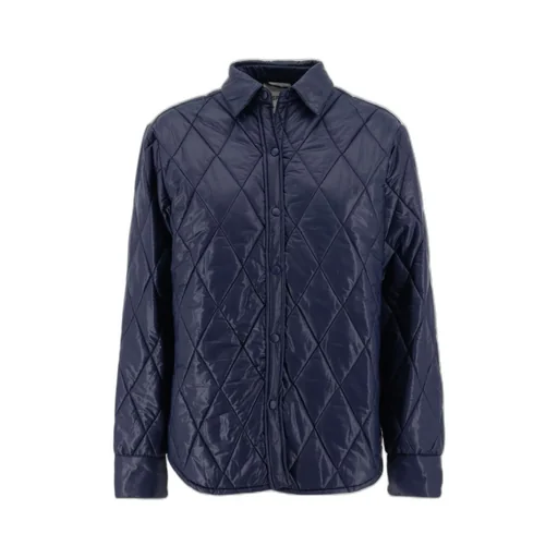 Diamond-Quilted Buttoned Jacket