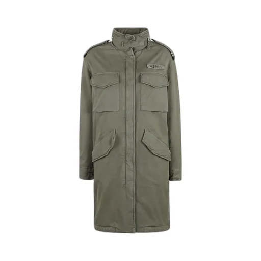 Straight Hem Gabardine Coat