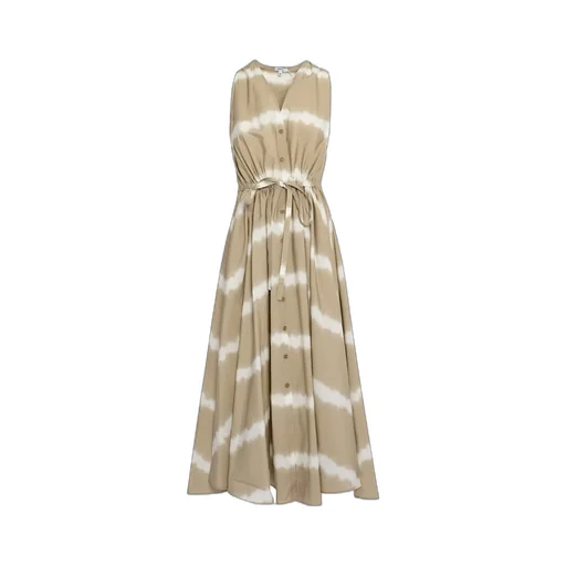 Tie-Dye Printed Poplin Dress