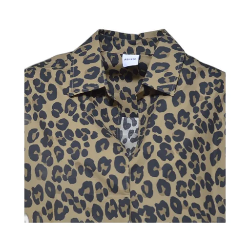 Leopard Printed Long Sleeved Shirt