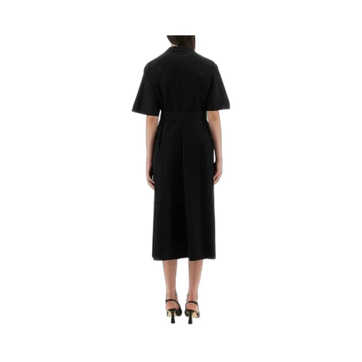 V-Neck Belted Dress