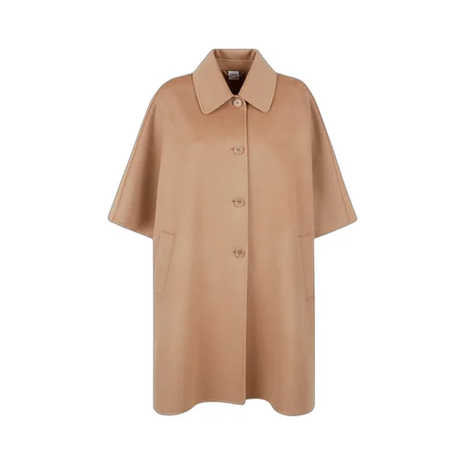 Armholes Straight Hem Cape