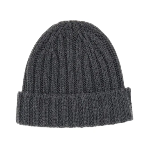 Turn-Up Hem Rib-Knit Beanie