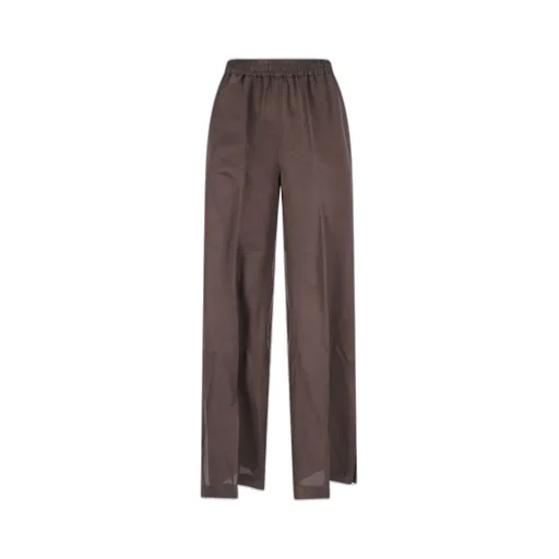 Elasticated Waistband Straight Trousers