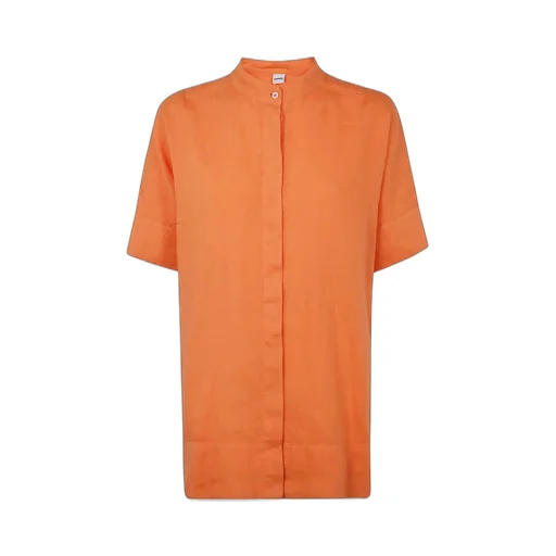 Mandarin Collar Short Sleeved Shirt