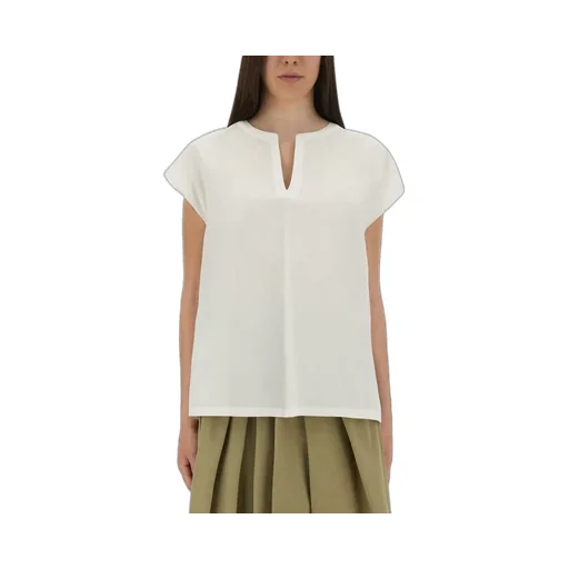 V-Neck Cap-Sleeved T-Shirt