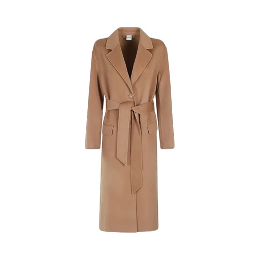 Button-Up Belted Coat