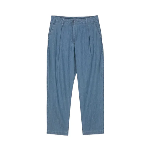 Chambray Pleated Trousers