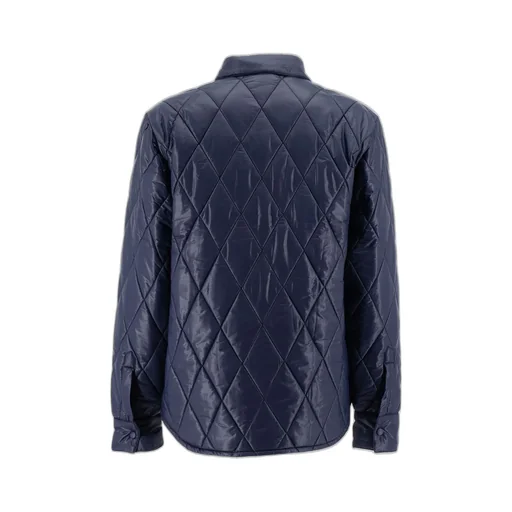 Diamond-Quilted Buttoned Jacket