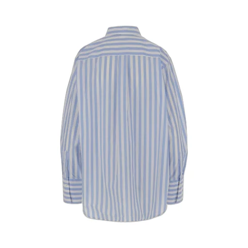 Striped Curved Hem Shirt