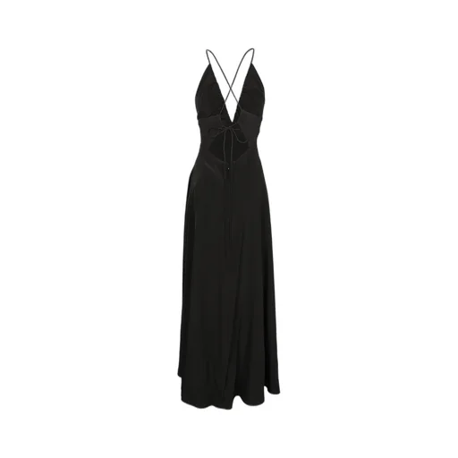 V-Neck Sleeveless Midi Dress