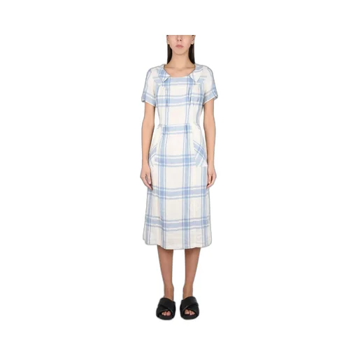 Checked Midi Dress