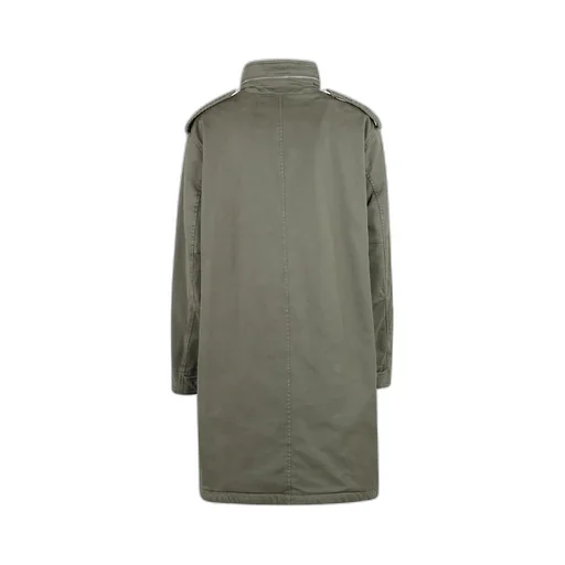 Straight Hem Gabardine Coat