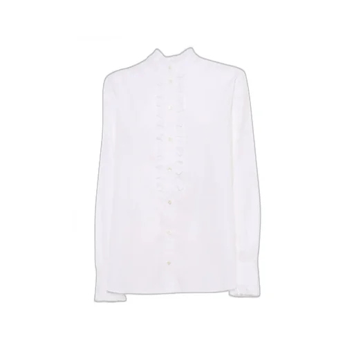 Ruffled Button-Up Shirt