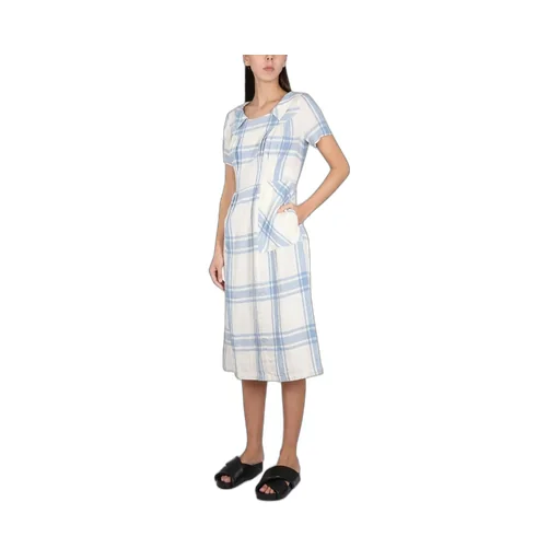 Checked Midi Dress