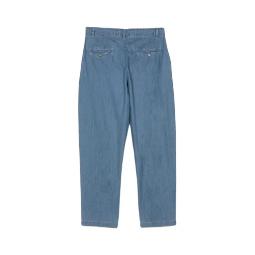 Chambray Pleated Trousers