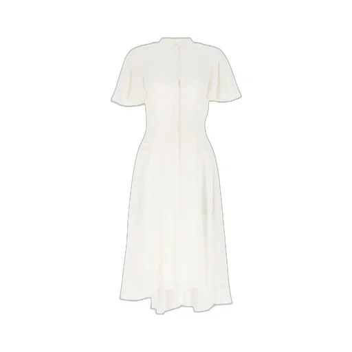 Short-Sleeved Ruffled Dress