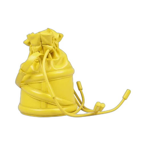 Soft Curve Drawstring Bucket Bag