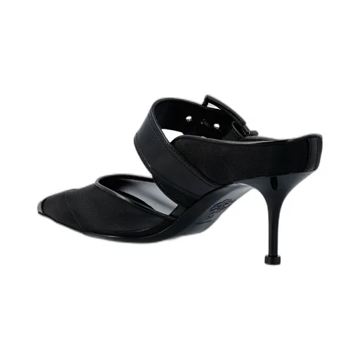 Punk Buckle Pointed-Toe Mules
