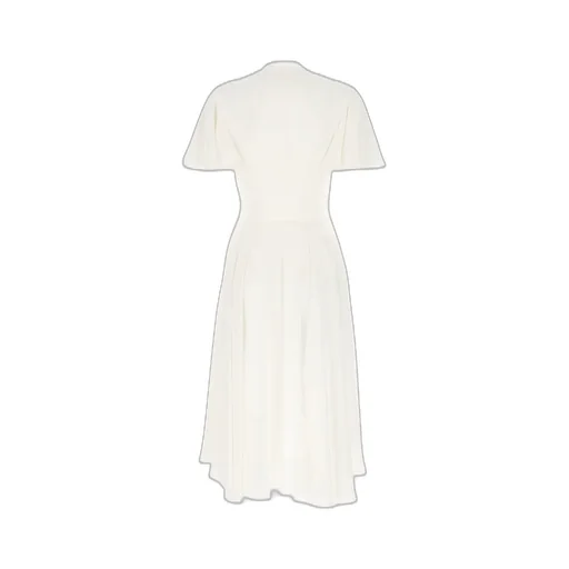 Short-Sleeved Ruffled Dress
