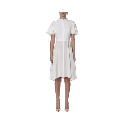 Short-Sleeved Ruffled Dress