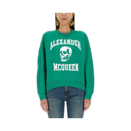 Varsity Skull Printed Crewneck Sweatshirt