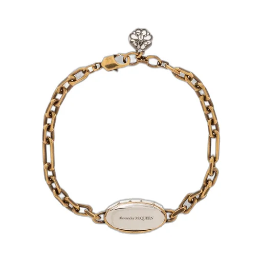Skull Charm Cuban-Link Chain Bracelet