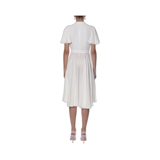 Short-Sleeved Ruffled Dress