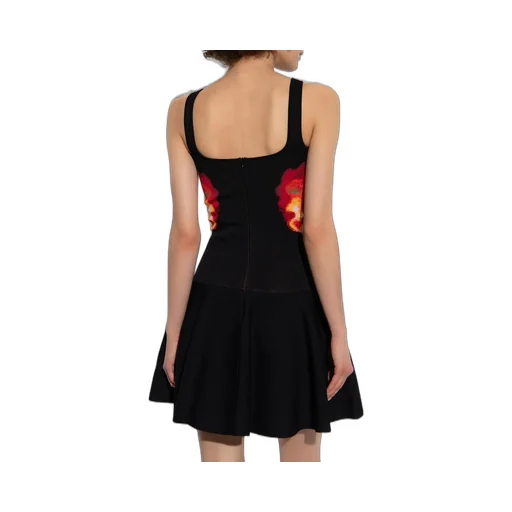 Solarised Orchid Jacquard Sleeveless Mini Dress