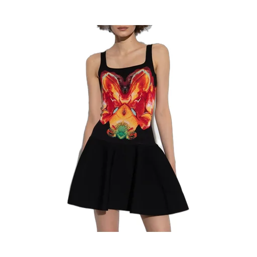 Solarised Orchid Jacquard Sleeveless Mini Dress
