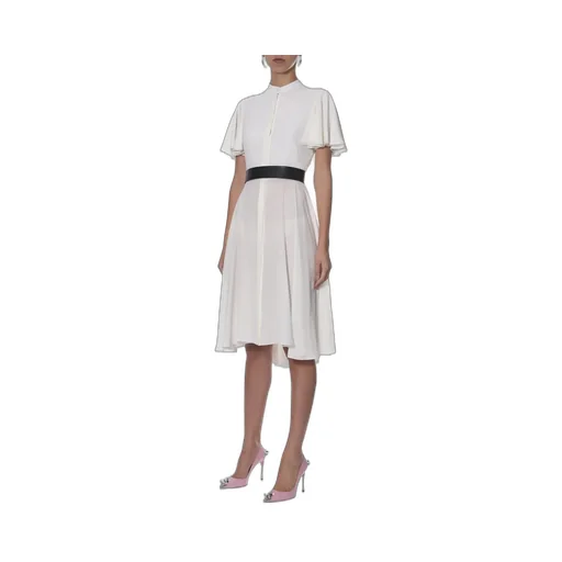 Short-Sleeved Ruffled Dress