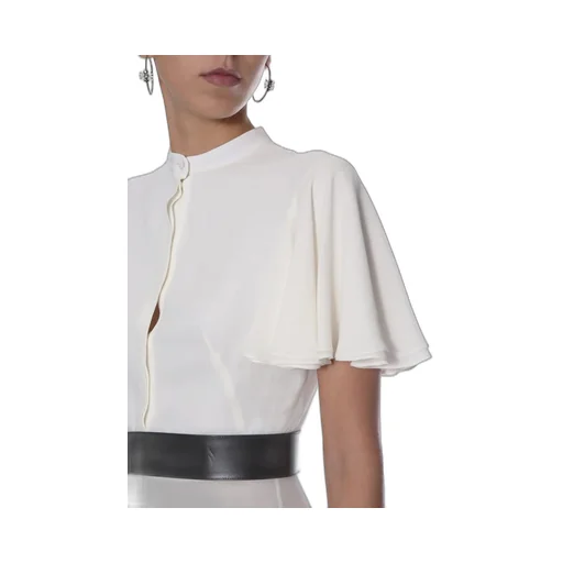 Short-Sleeved Ruffled Dress