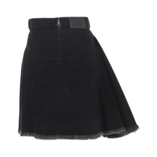 Frayed Hem A-Line Mini Skirt