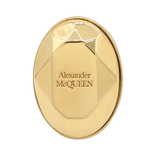 Logo Embossed Faceted Ring