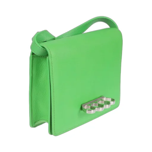 Four Ring Foldover Top Shoulder Bag