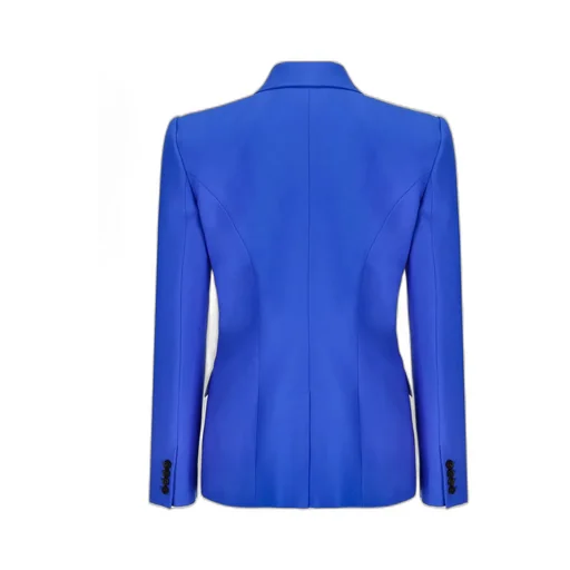 Double-Breasted Long-Sleeved Blazer
