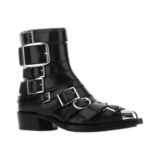 Buckle Detailed Ankle Boots