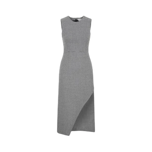 Houndstooth Asymmetrical Dress