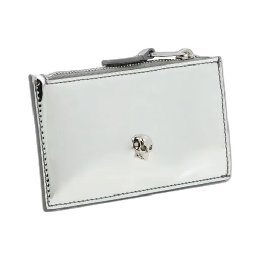 Skull Embellished Zipped Wallet