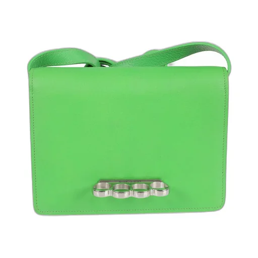 Four Ring Foldover Top Shoulder Bag