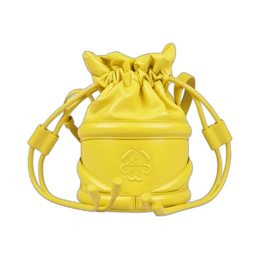 Soft Curve Drawstring Bucket Bag