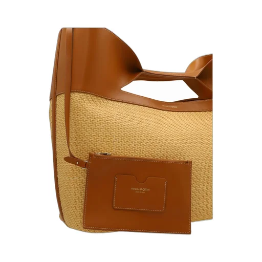 Logo Printed Panelled Tote Bag