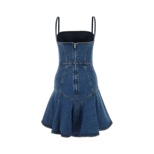 Spaghetti Strap Denim Mini Dress